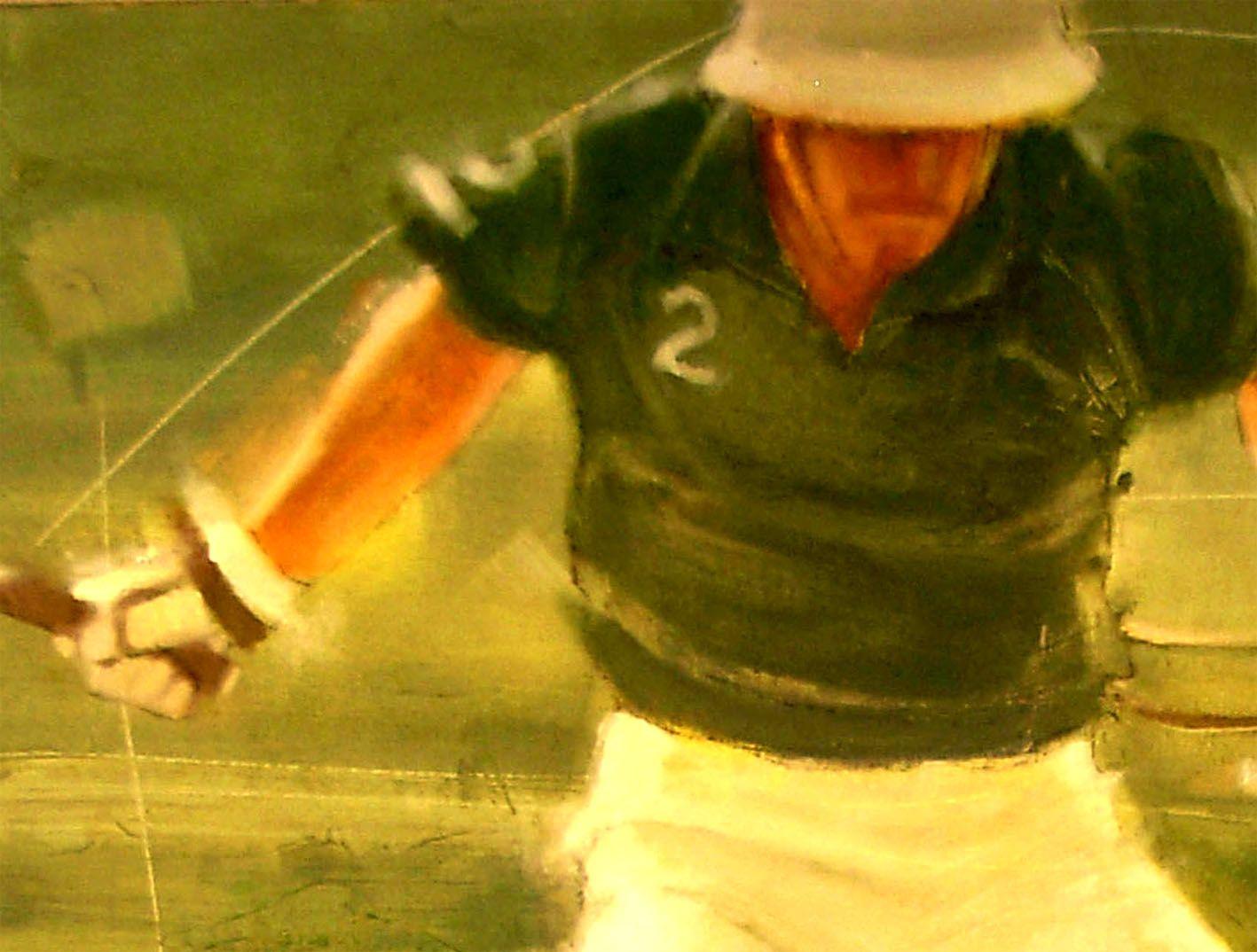 Slapshot, Gemälde, Öl auf Leinwand (Impressionismus), Painting, von Ferenc Flamm