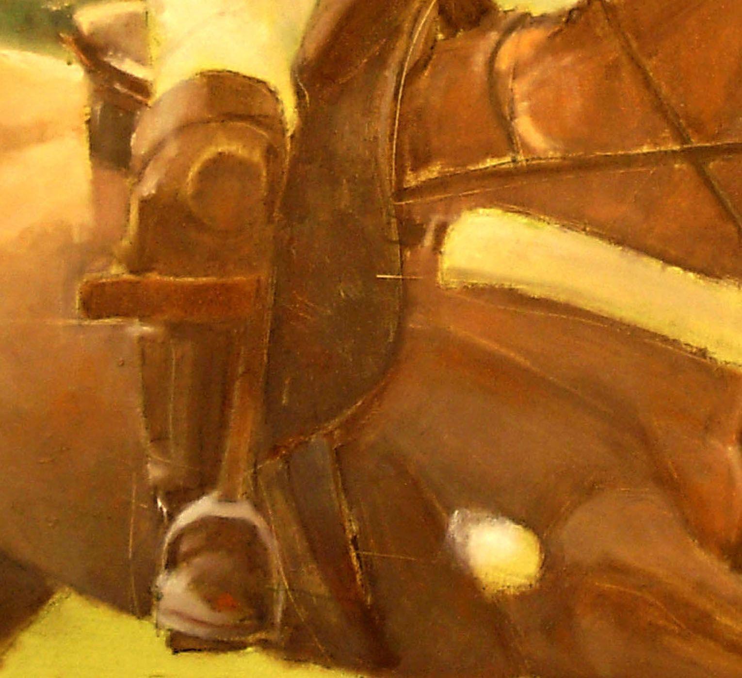 Das Gemälde gehört zu meiner Sport/Polo-Serie :: Malerei :: Impressionist :: Dieses Werk wird mit einem offiziellen, vom Künstler unterzeichneten Echtheitszertifikat geliefert :: Bereit zum Aufhängen: Nein :: Signiert: Ja :: Ort der Signatur: In der