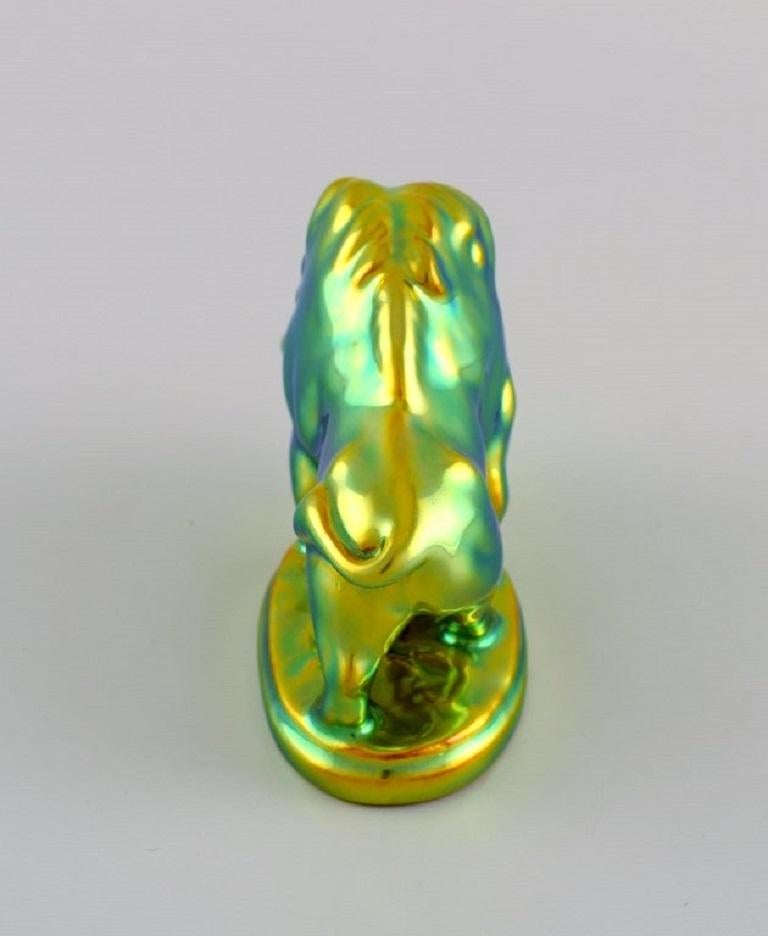 Ferenc Őry for Zsolnay, Bison in Glazed Ceramics, Late 20th C. In Excellent Condition In København, Copenhagen
