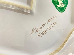 Ferenze Porcelain Dish or Charger Italy 1970 Blue Red white