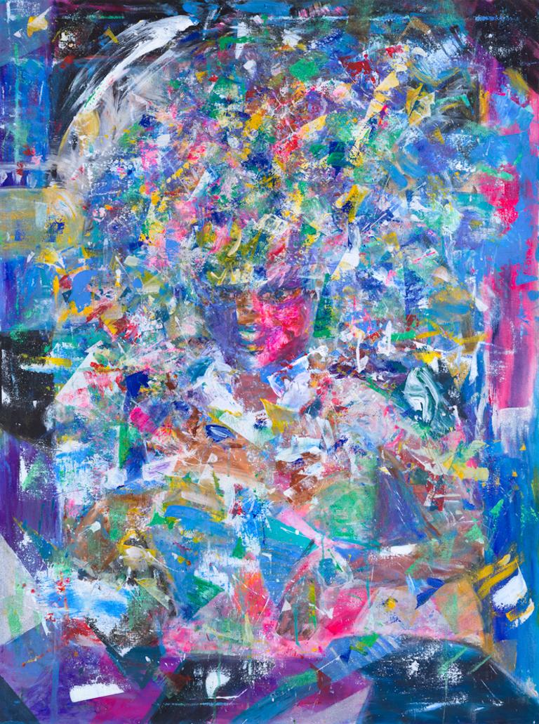 Fereshteh Stoecklein  Abstract Painting - Carnival in Rio abstract painting by award winning artist Fereshteh Stoecklein