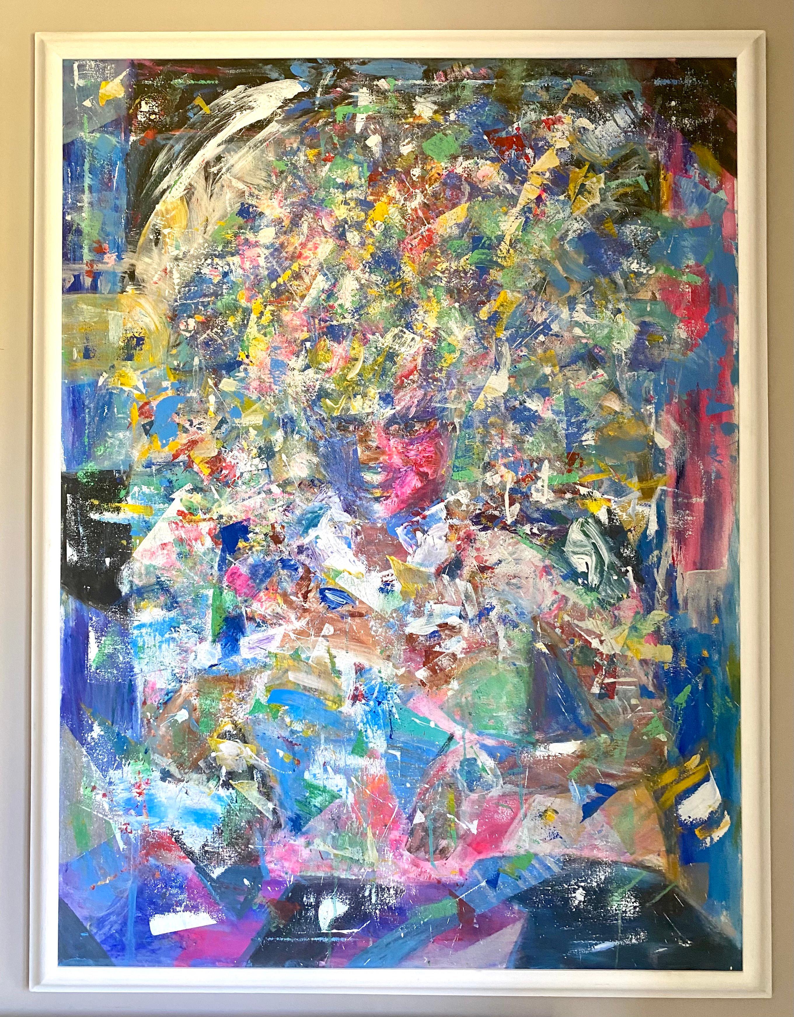 Rio Carnival - Abstract Expressionist Painting by Fereshteh Stoecklein 