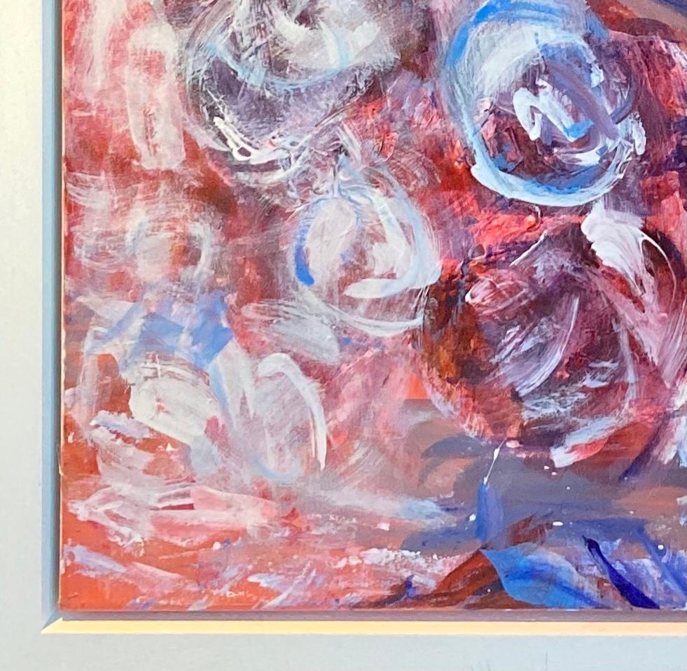 White Roses abstract painting of roses by Fereshteh Stoecklein - Painting by Fereshteh Stoecklein 