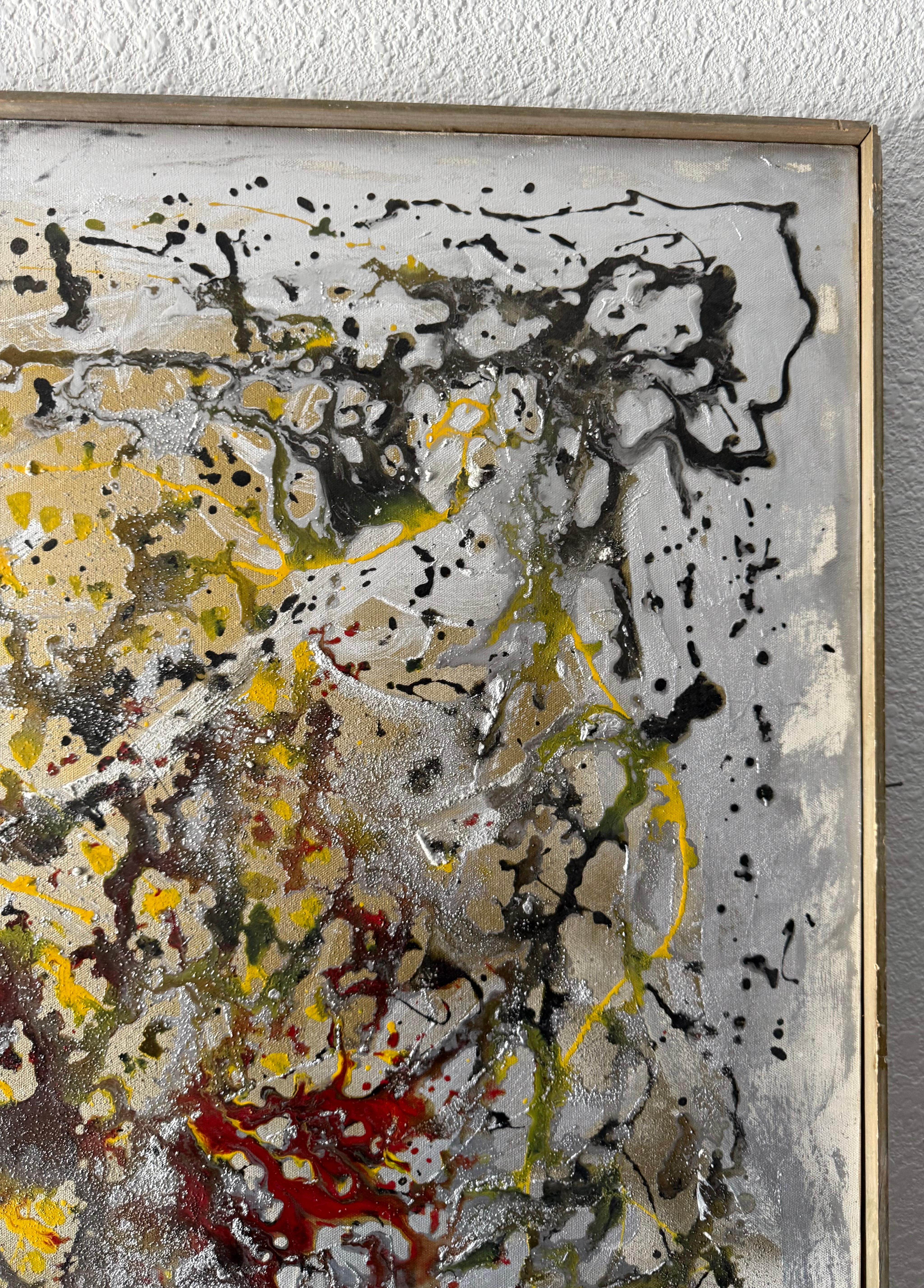 Pittura ad olio modernista persiana iraniana mediorientale astratta Fereydoun Assa in vendita 7