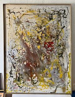 Modernist Persian Iranian Middle Eastern Abstract Fereydoun Assa Oil Painting