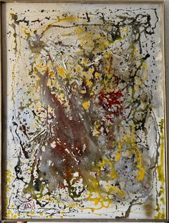 Pintura al óleo modernista persa iraní de Oriente Medio abstracta Fereydoun Assa
