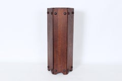 Ferguson Bros. Paragüero hexagonal de roble Arts & Crafts, soporte de caña, c. 1910