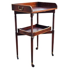 Ferguson Bros. Tiered Patial Gilt Mahogany Folding Rafraichissoir Butler Trolley