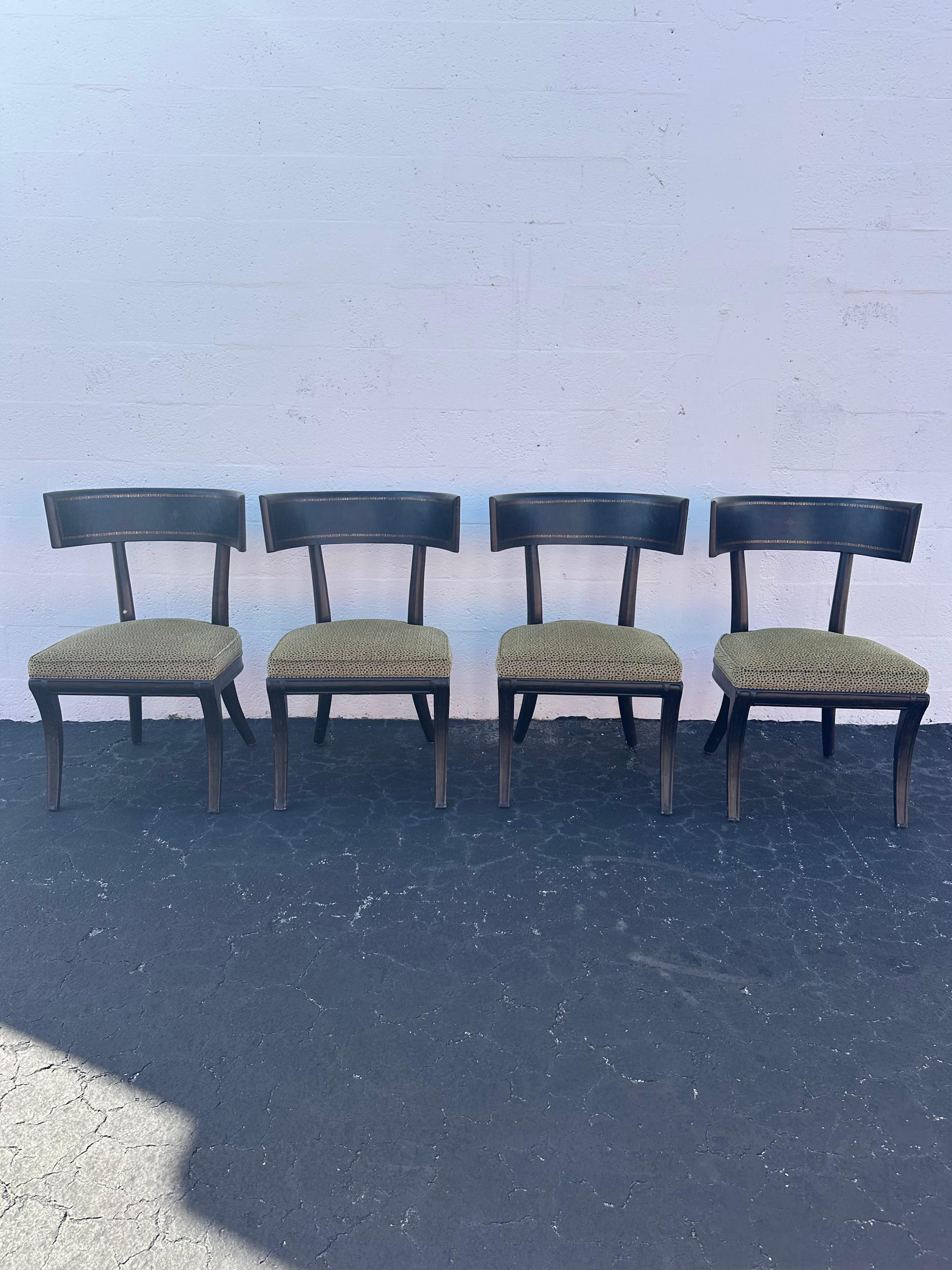 Ferguson Copeland Leather Wrapped Gaming Table Barrel Chairs, Set of 5 For Sale 5