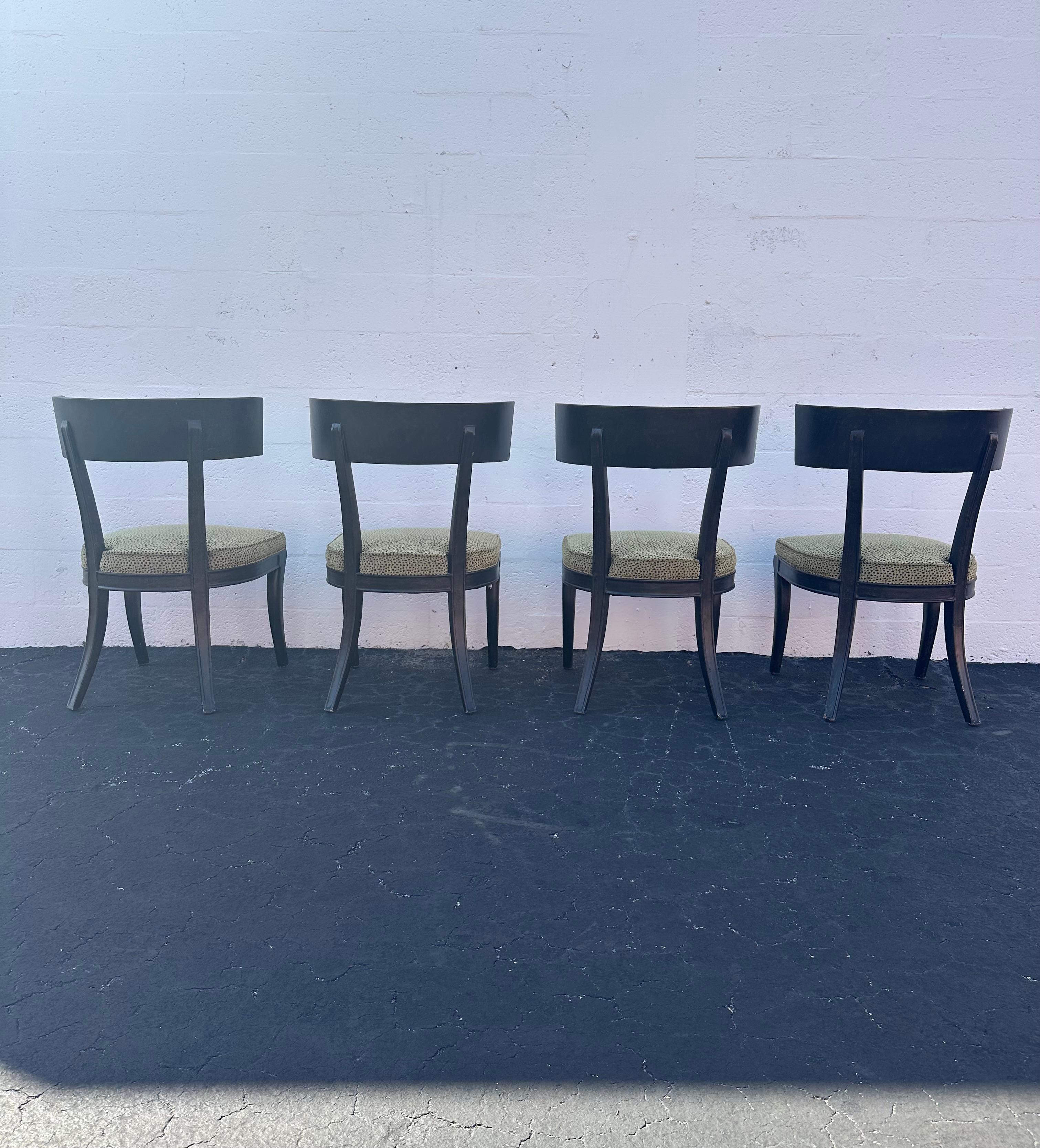 Ferguson Copeland Leather Wrapped Gaming Table Barrel Chairs, Set of 5 For Sale 7