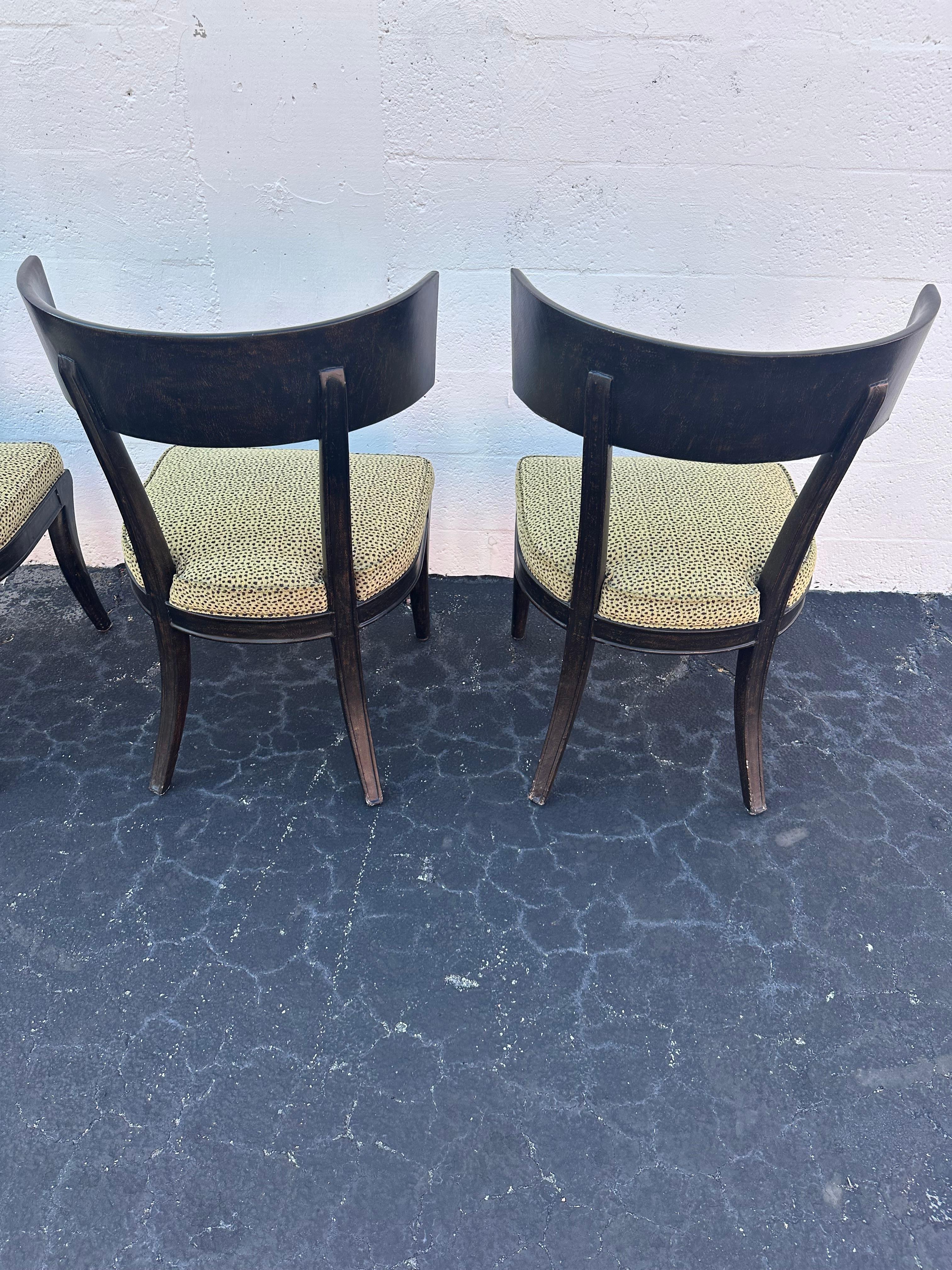Ferguson Copeland Leather Wrapped Gaming Table Barrel Chairs, Set of 5 For Sale 10