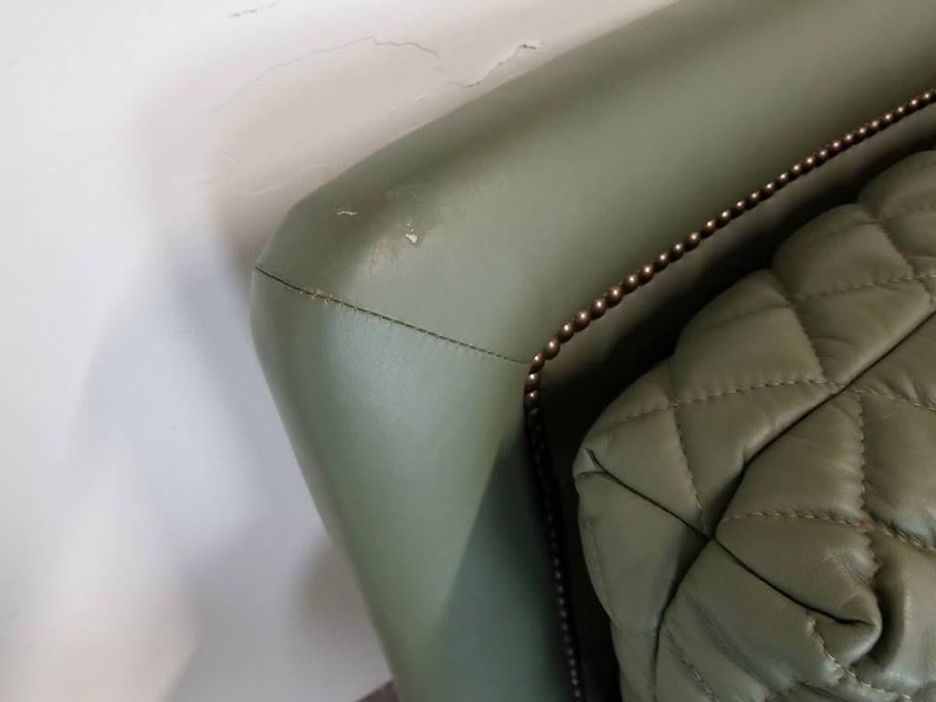 Late 20th Century Leather Settee Loveseat Ferguson Copeland Hamilton
