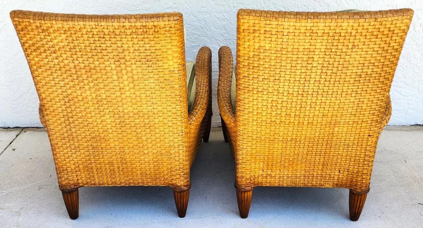 Ferguson Copeland Sillones de cuero con cordones en venta 8