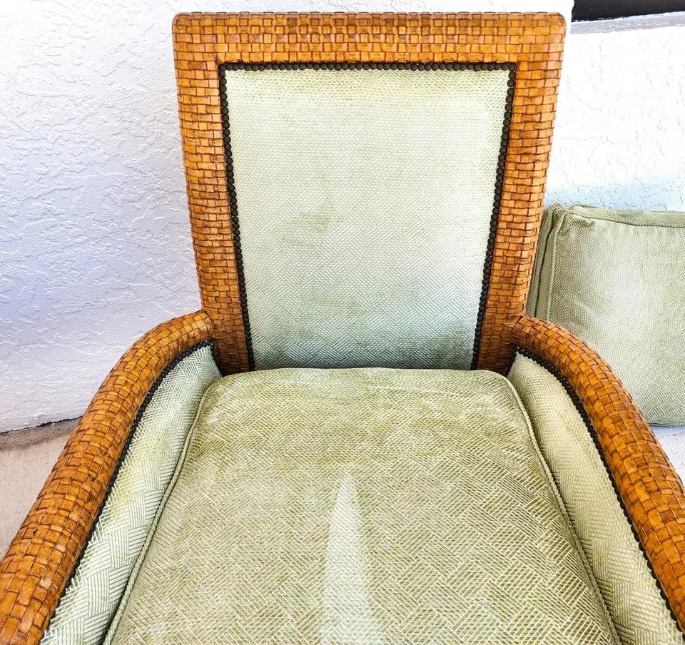 Ferguson Copeland Sillones de cuero con cordones en venta 2