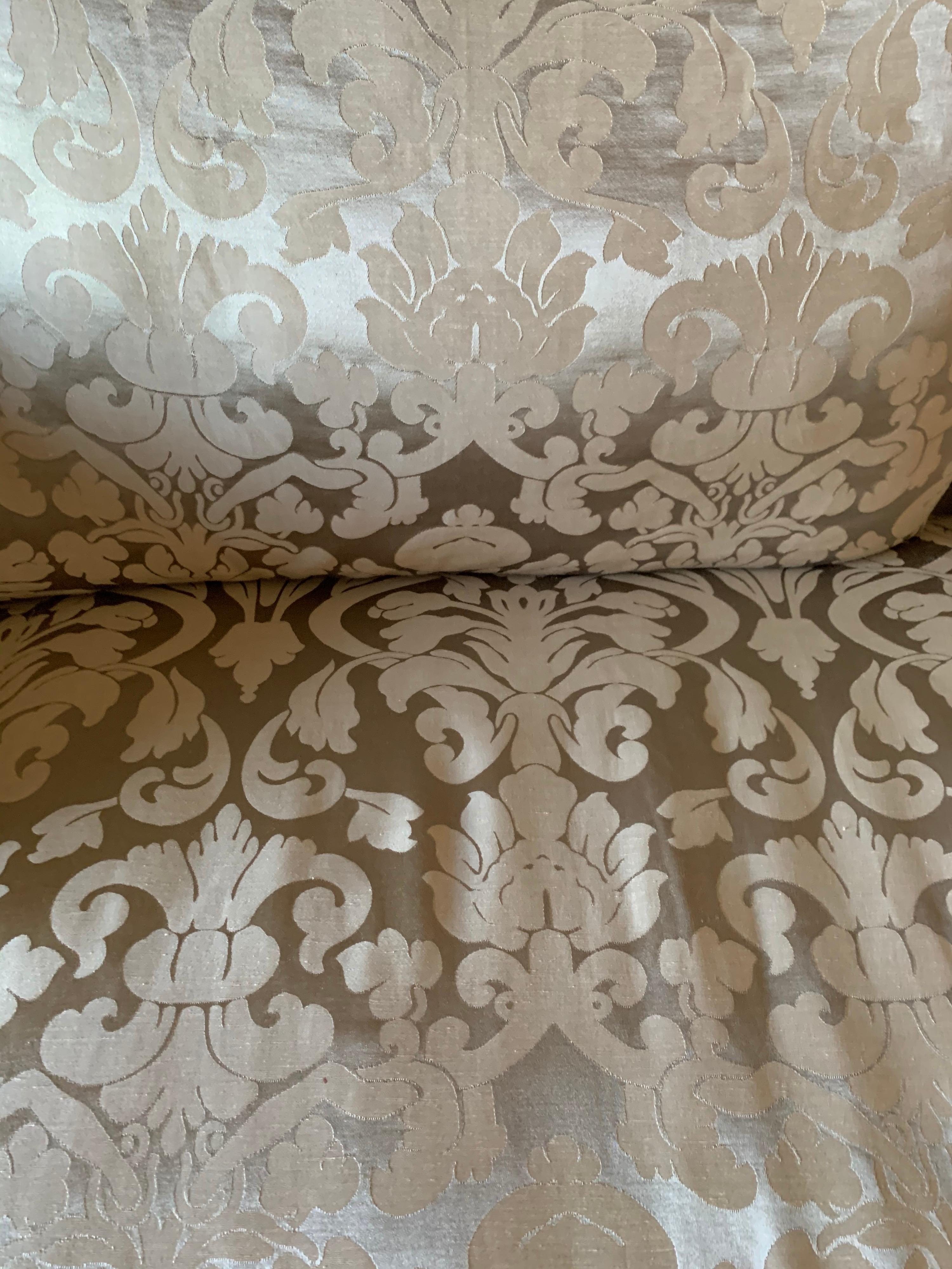 Ferguson Copeland Silk Damask Sofa One of Two In Good Condition In West Hartford, CT