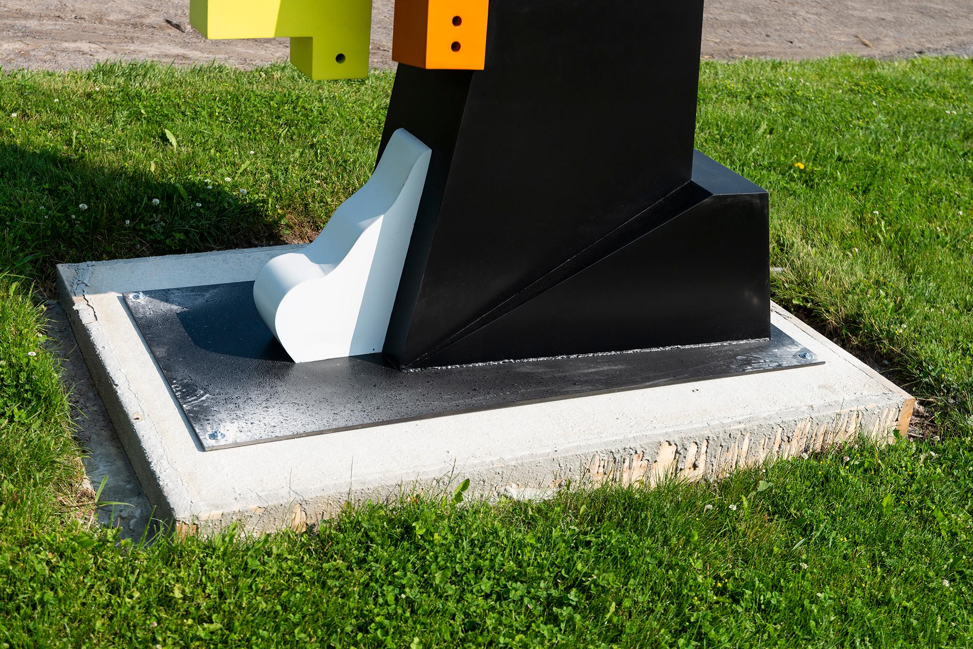 Melancholy Man - abstract, contemporary, stainless steel outdoor sculpture For Sale 9