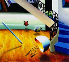Blue Staircase (original painting on canvas)