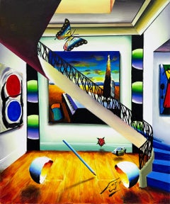 Blue Staircase (original painting on canvas)