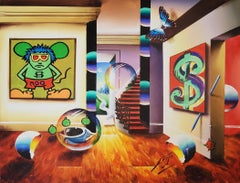 Ferjo Homage to Warhol and Haring #2 Original Oil on Canvas