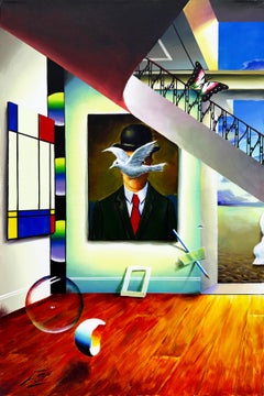 Grandiose Collection'S (Diptychon), großes Originalgemälde auf Leinwand