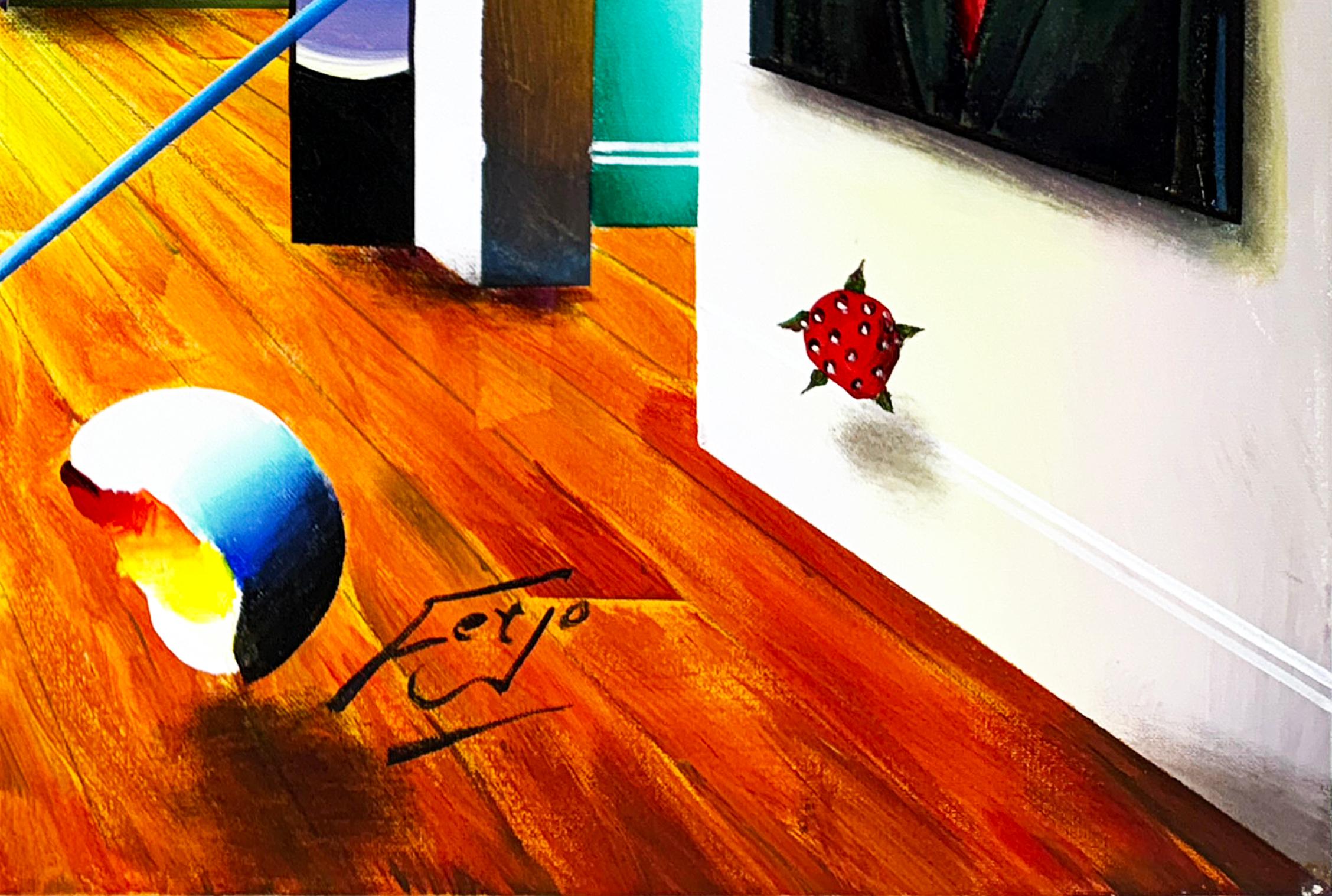 Hallway of Masters (large original painting on canvas) - Painting by Ferjo, Fernando de Jesus Oliveira