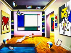 Hommage an Mondrian (großes Originalgemälde auf Leinwand)