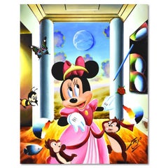 "Minnie Cendrillon" Peinture à l'huile originale sur toile