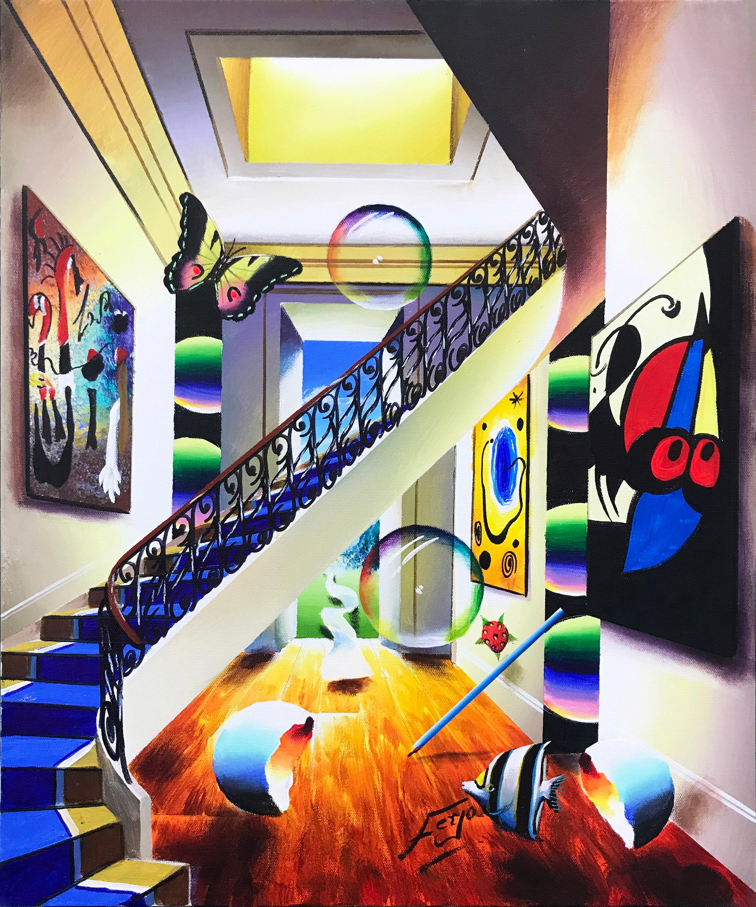 Ferjo, Fernando de Jesus Oliveira Interior Painting - MIRO TRIBUTE