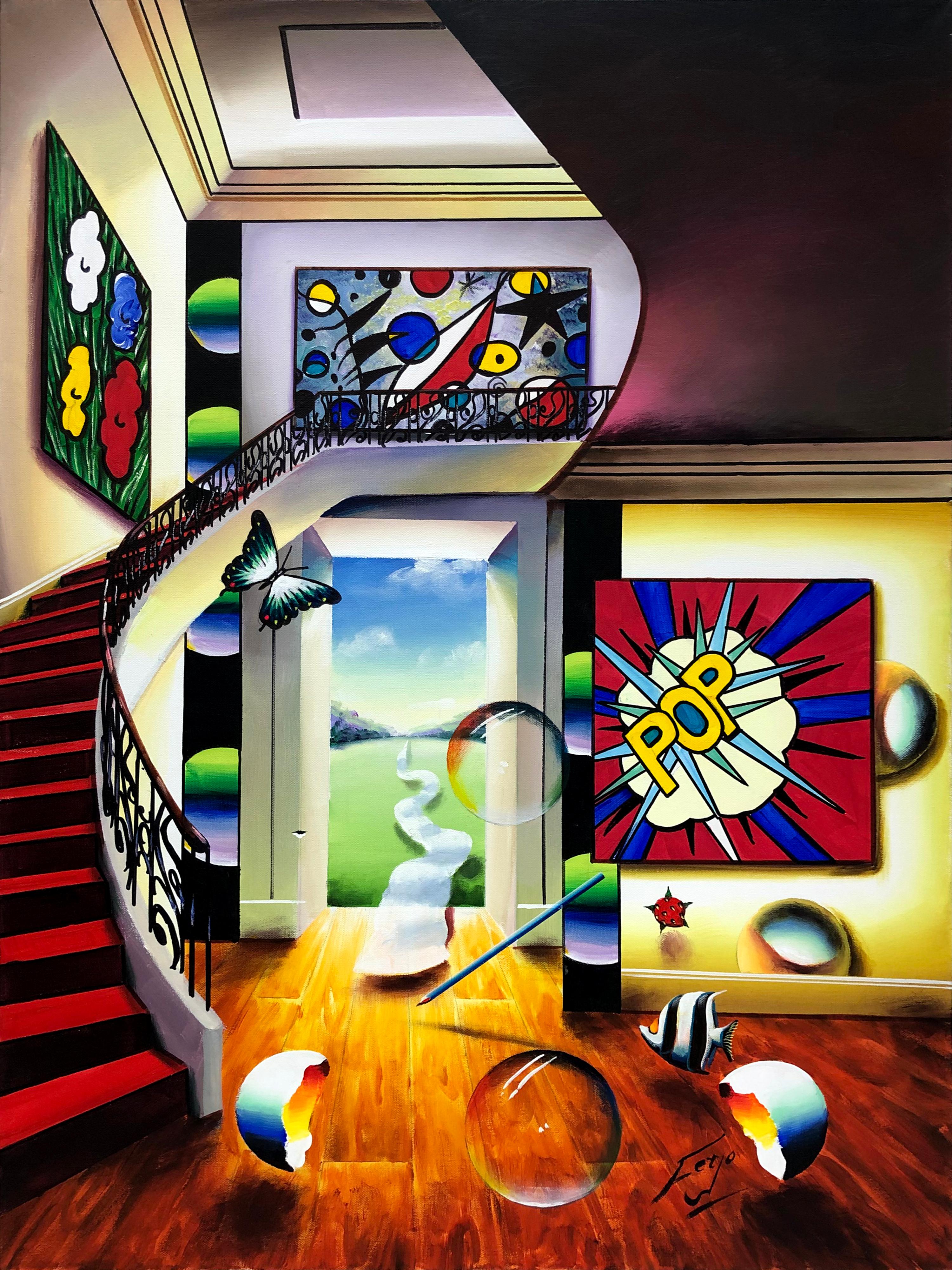 Interior Painting di Ferjo, Fernando de Jesus Oliveira - COLLEZIONE POP (HARING WARHOL MIRO)