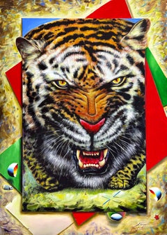 Tiger Gaze (huge original painting on canvas)
