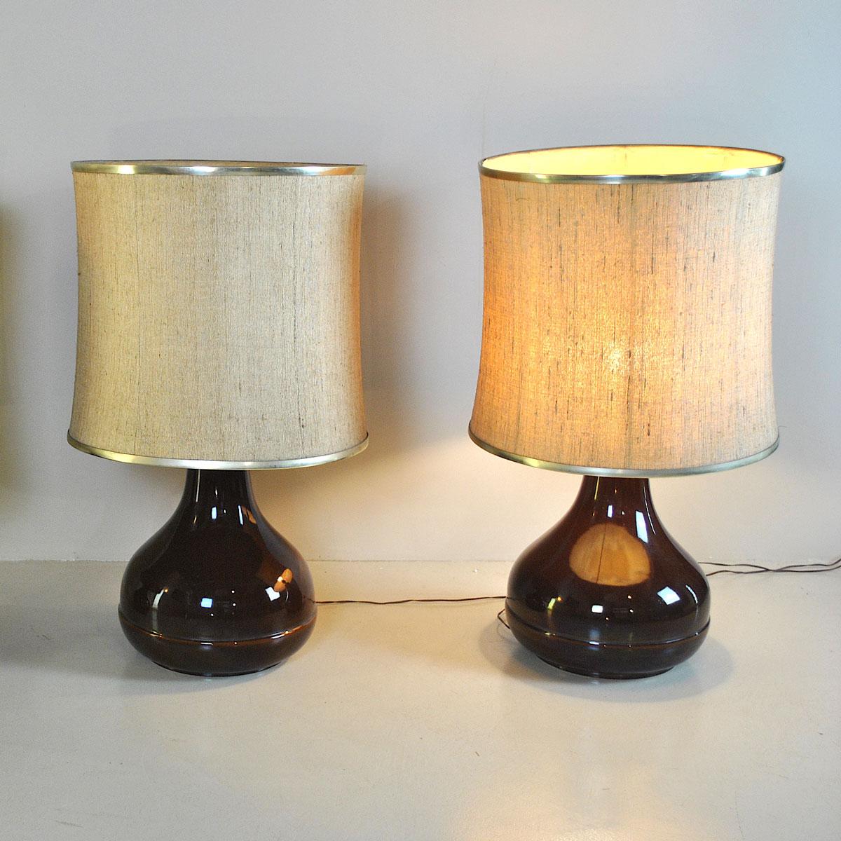 Mid-Century Modern Ferlaro Ceramic Italian Midcentury Table Lamp