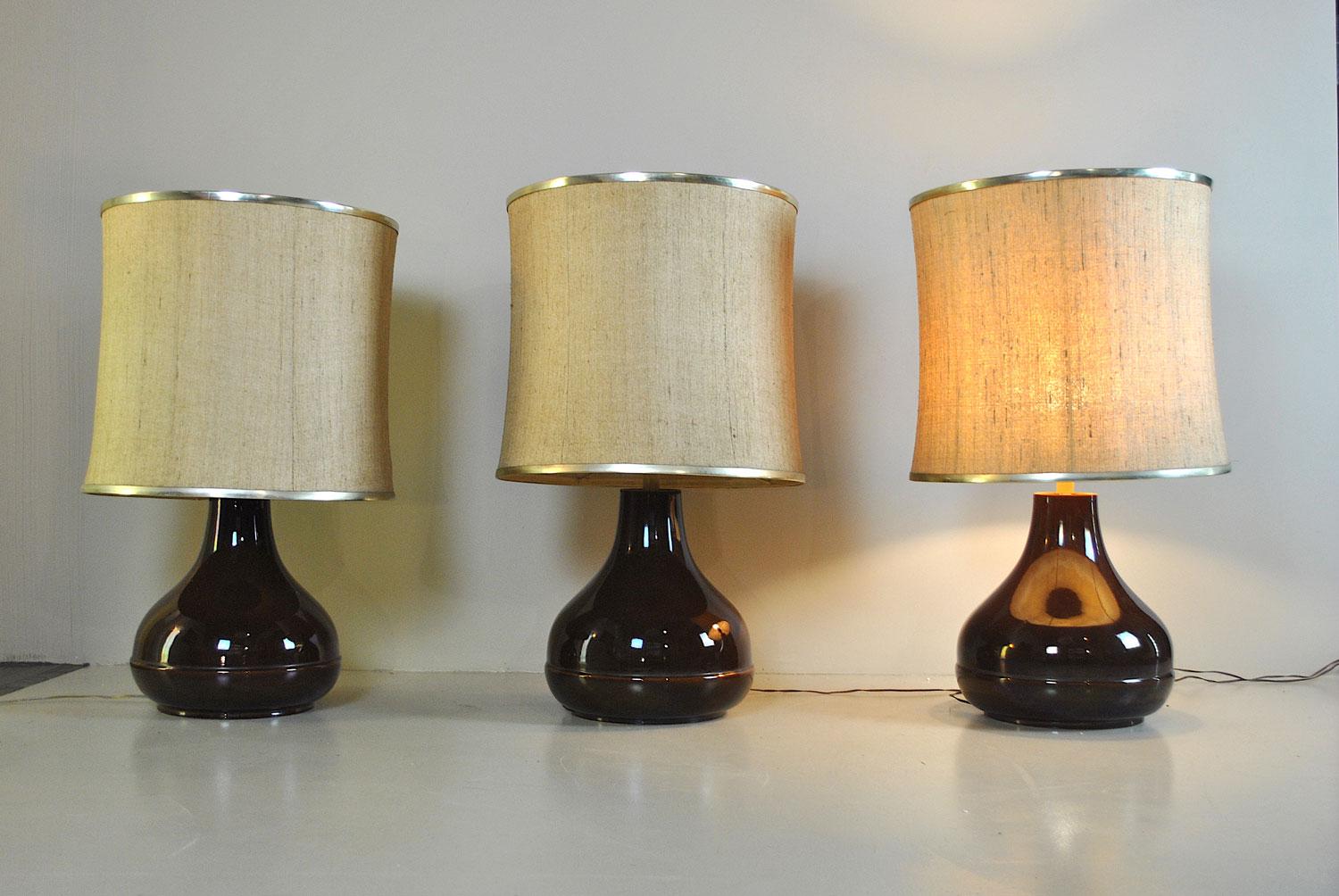 Ferlaro Ceramic Italian Midcentury Table Lamp In Good Condition In bari, IT