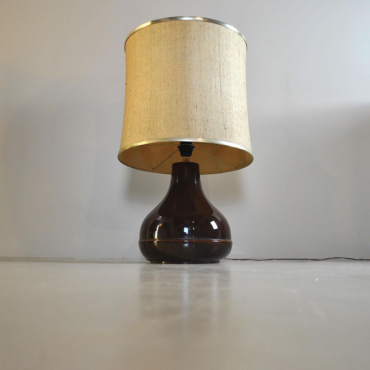 Italienische Mid-Century-Tischlampe aus Keramik von Ferlaro im Angebot 5
