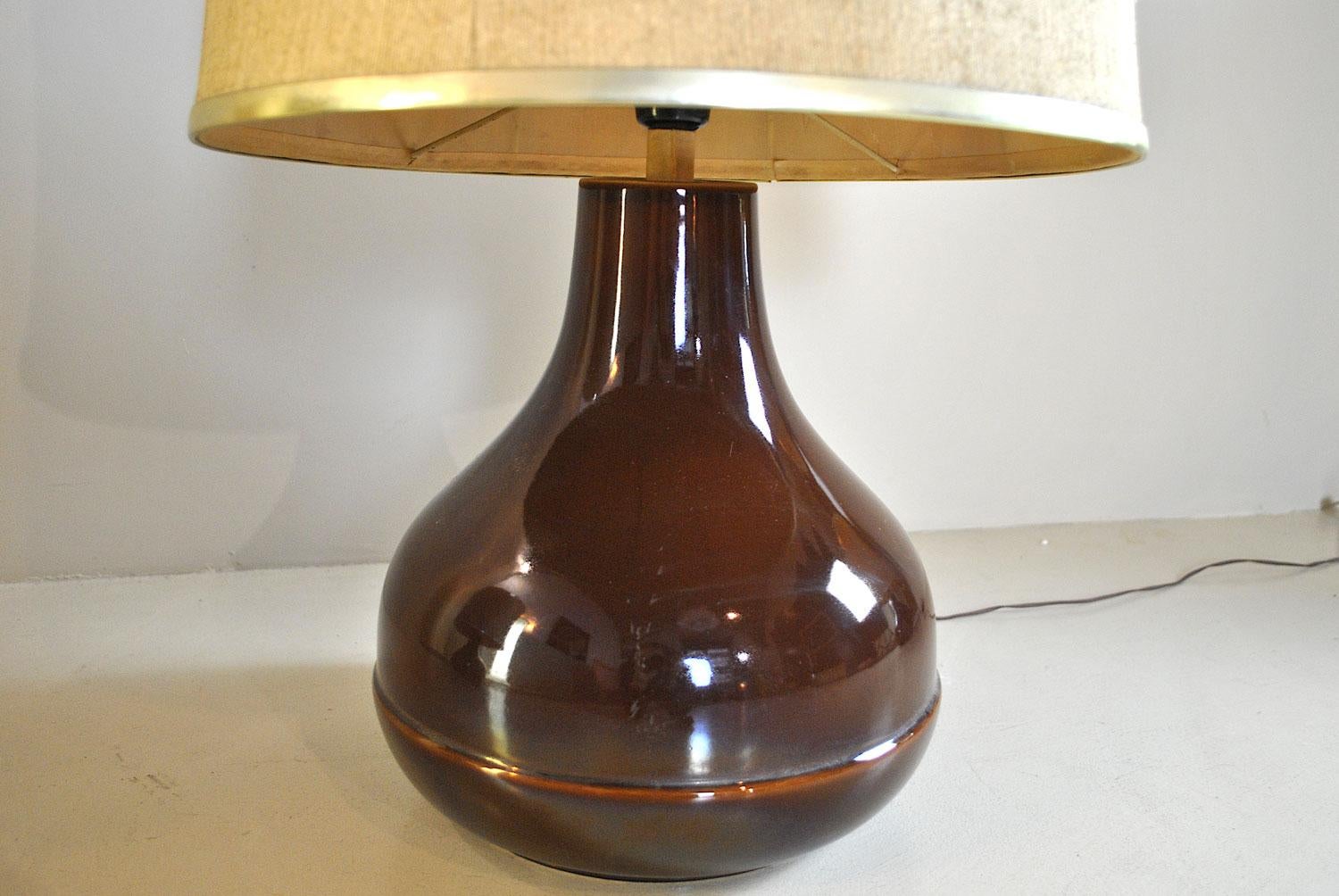 Italienische Mid-Century-Tischlampe aus Keramik von Ferlaro im Angebot 12