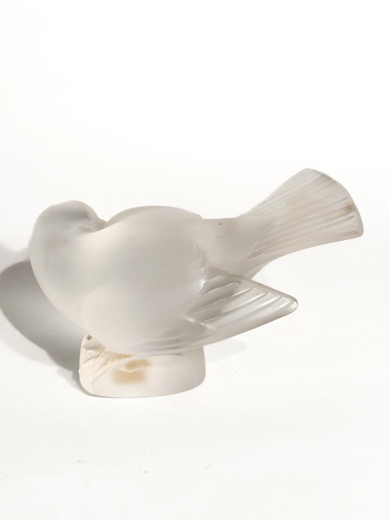 Fermacarte a Forma di Passero in Cristallo di Lalique Anni 50 In condizioni buone in vendita a Milano, MI