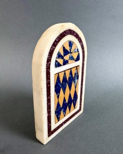 Souvenir Grand Tour Mosaic Marble and Stonework Paperweight  Architecture