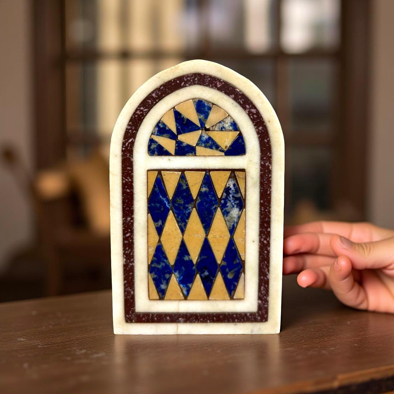 Souvenir Grand Tour Mosaic Marble and Stonework Paperweight  Architecture For Sale 1