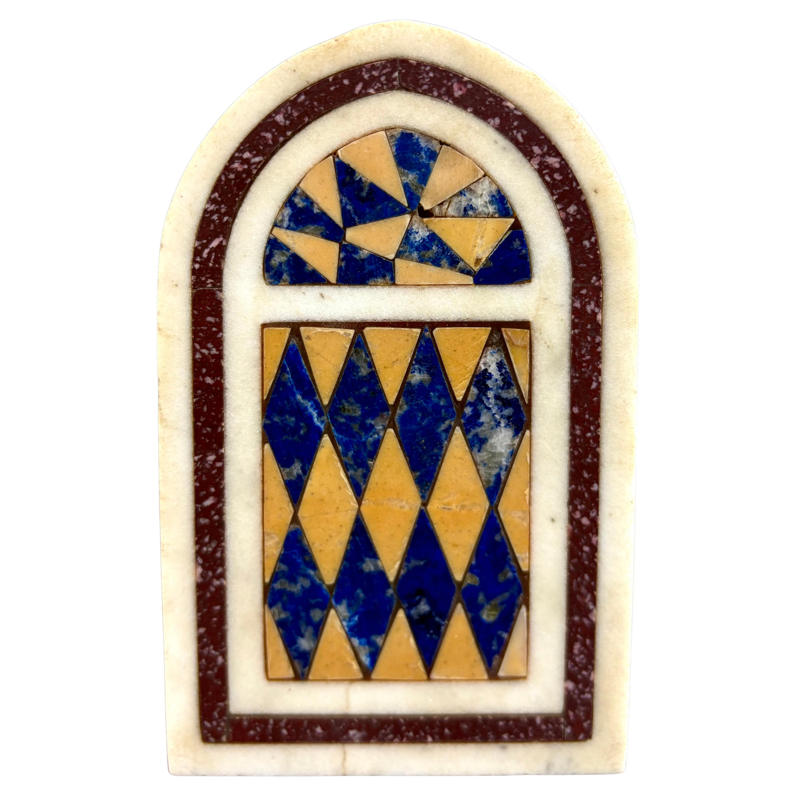 Souvenir Grand Tour Mosaic Marble and Stonework Paperweight  Architecture For Sale
