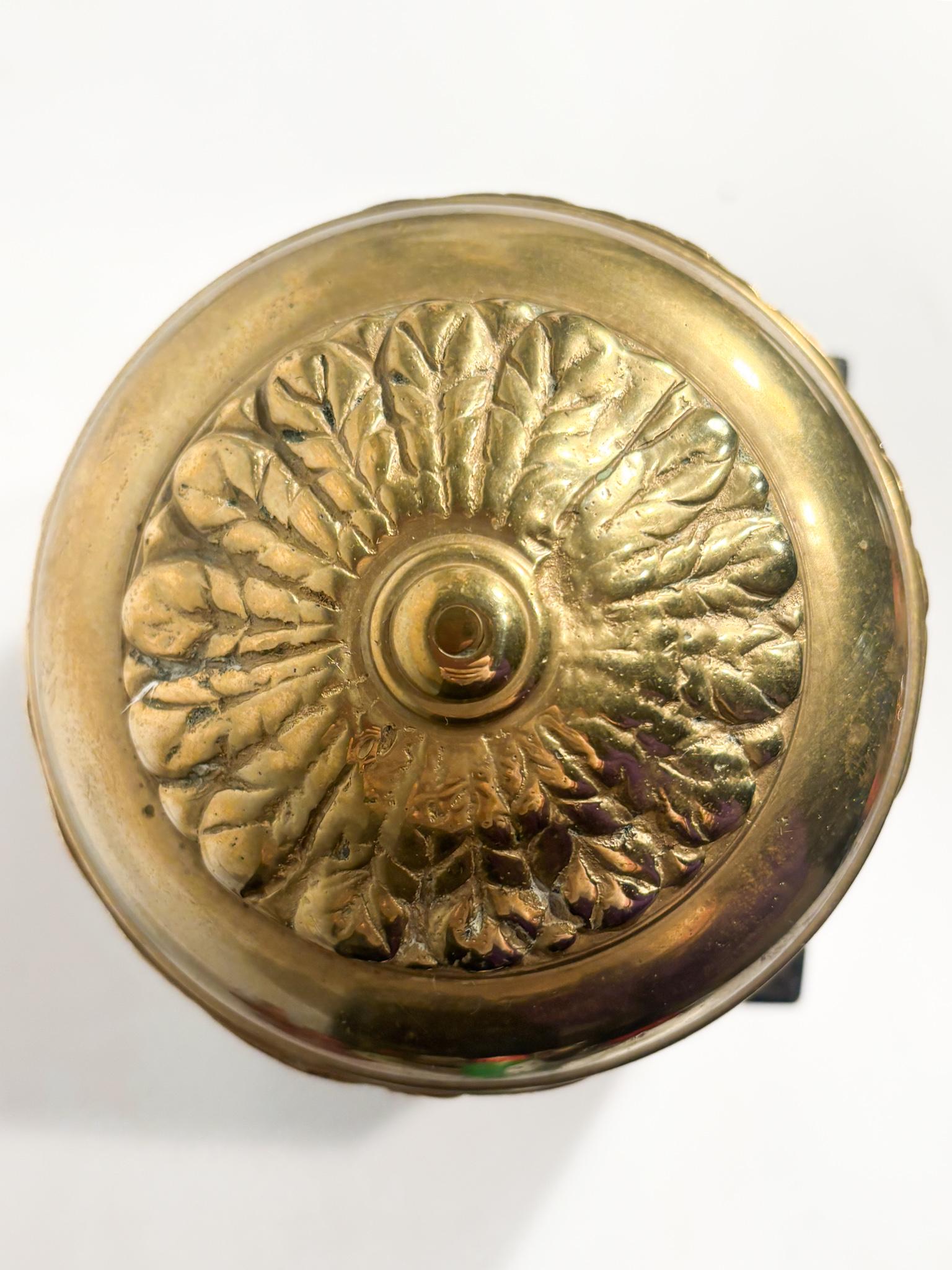 Fermaporta in Marmo Nero e Bronzo Anni 50 in vendita 4