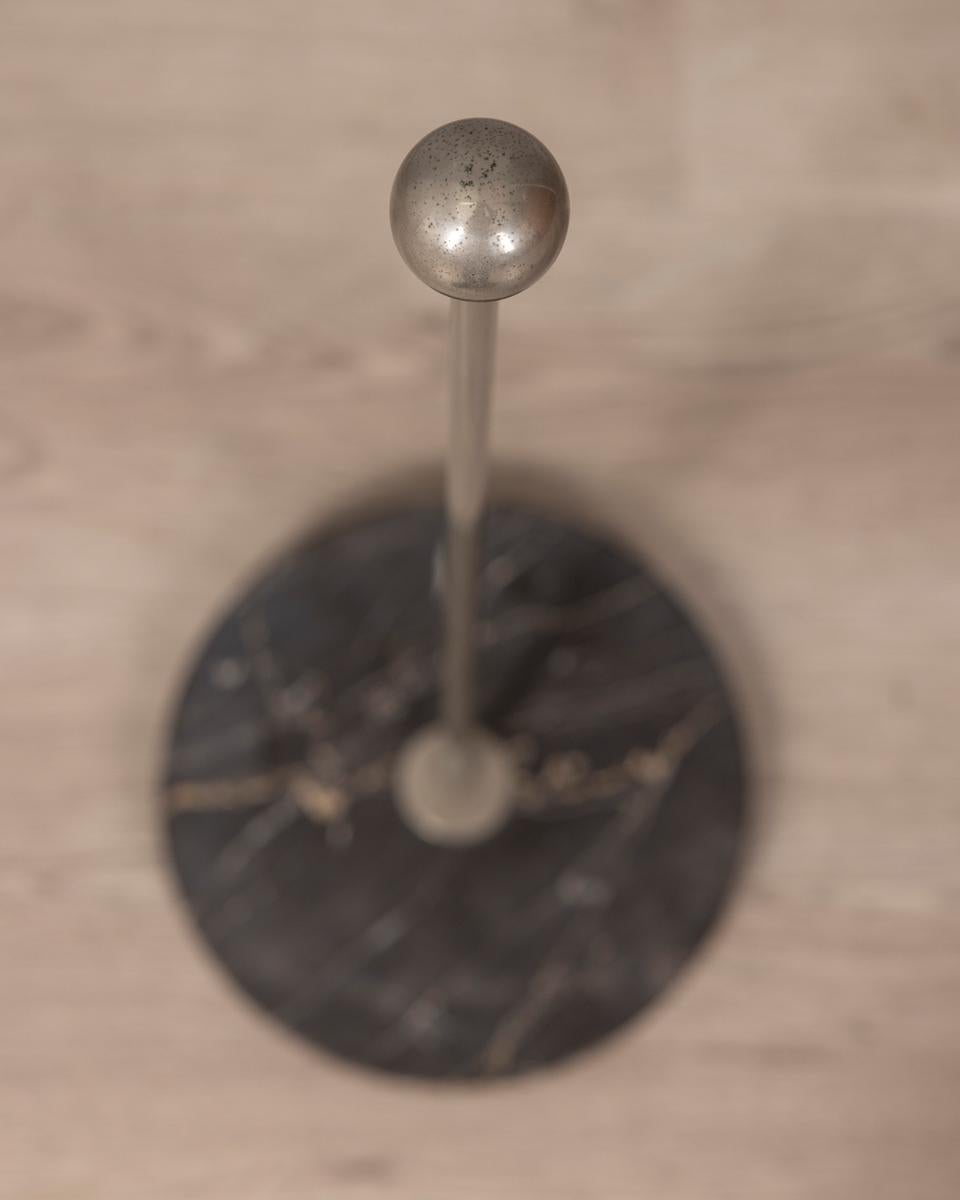 Mid-20th Century Vintage 50's doorstop in marble and metal Italian design For Sale