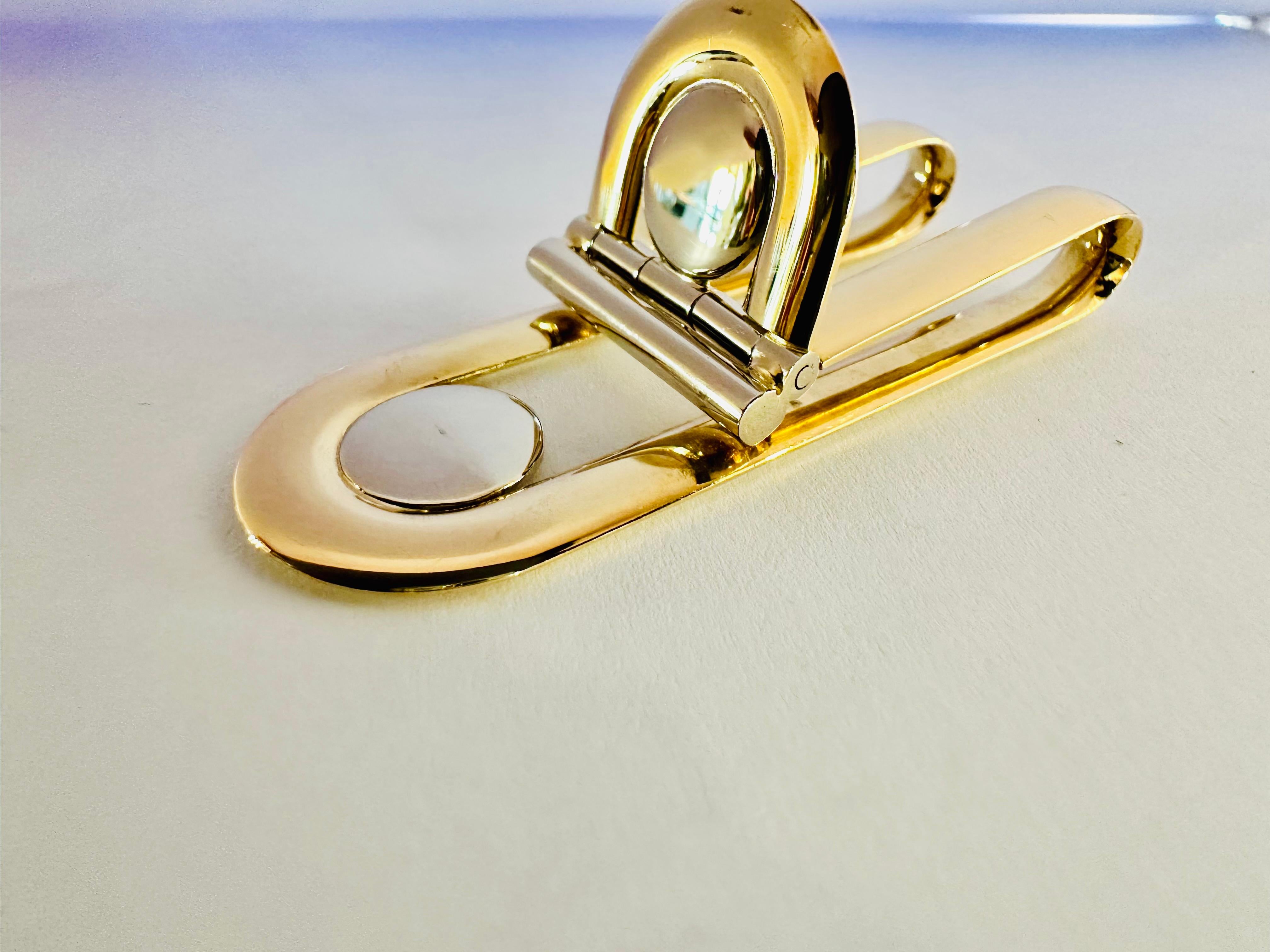 Pinza para billetes Baraka de oro amarillo y blanco de 18 quilates - Diseño exclusivo en Nuevo estado para la venta en Guidizzolo, IT