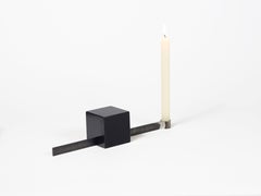 Fermatempo, Contemporary Candleholder or Sculptures in Marble and Iron