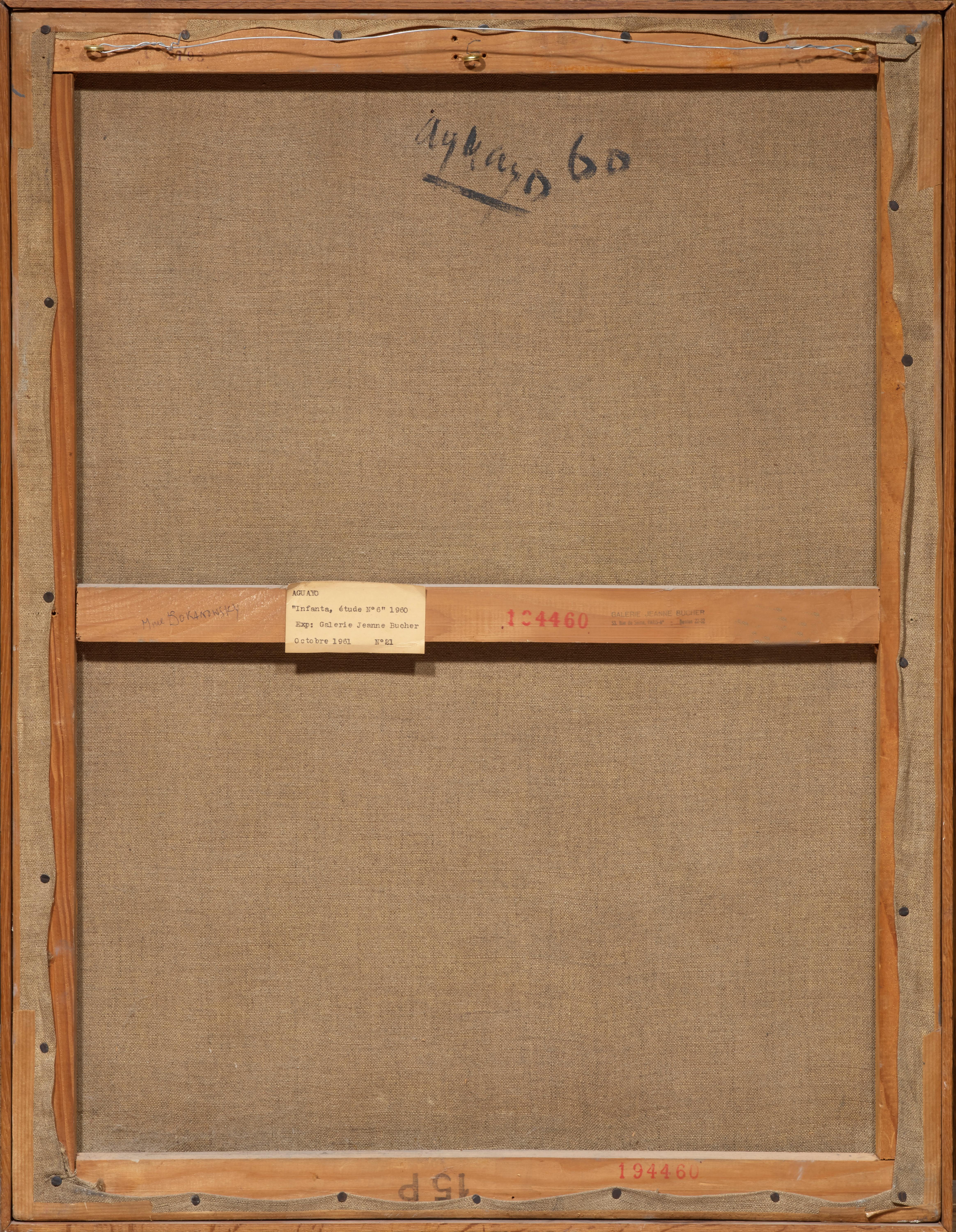 Infanta - Estudio número 6, pintura de 1960 de Fermín Aguayo según Velázquez - Painting de Fermin Aguayo