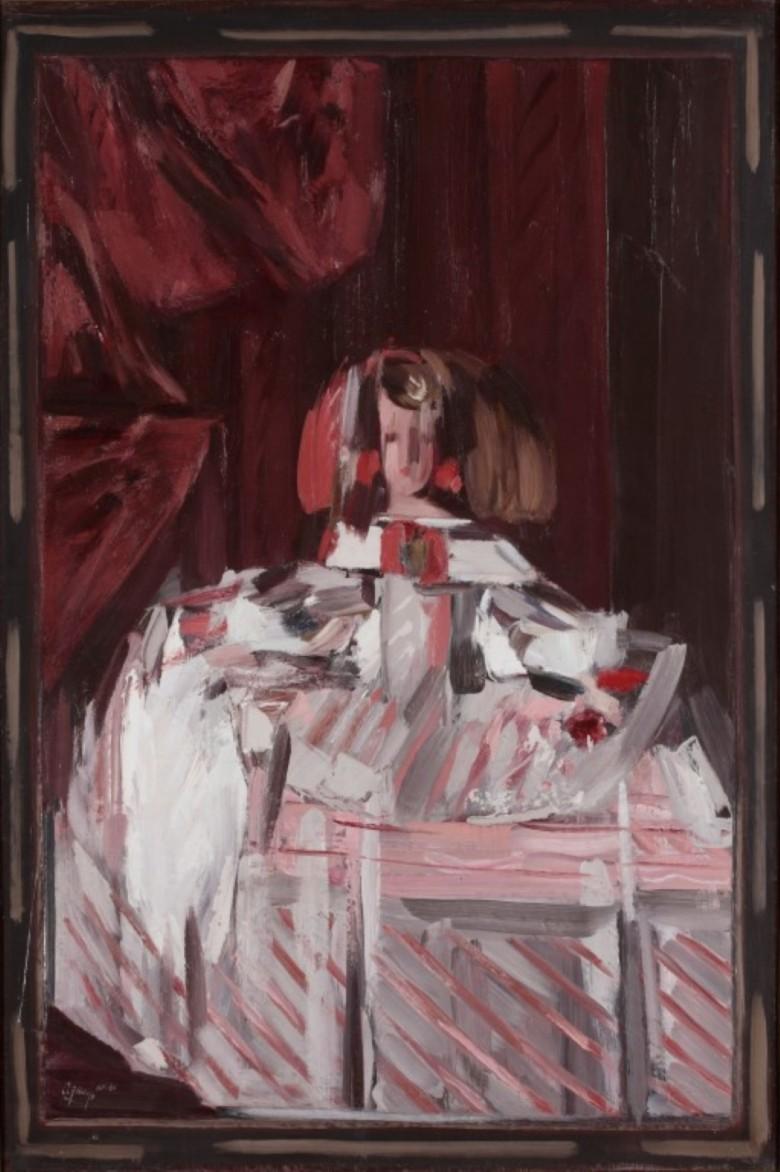 Infanta - Estudio número 6, pintura de 1960 de Fermín Aguayo según Velázquez en venta 1