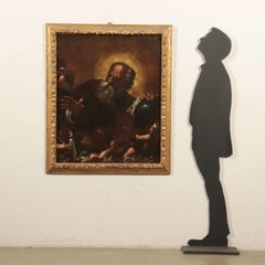 God Father and Angels, Attributed to Ferraù Fenzoni, Oil on Canvas, 17th Century