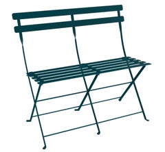 Fermob - Bistro 2-Seater Bench - Acapulco Blue Fermob - Bistro 2-Seater Bench - Acapulco Blue