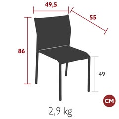 Fermob - CADIZ Chair -  Stereo Storm Grey - Stereo Rosemary