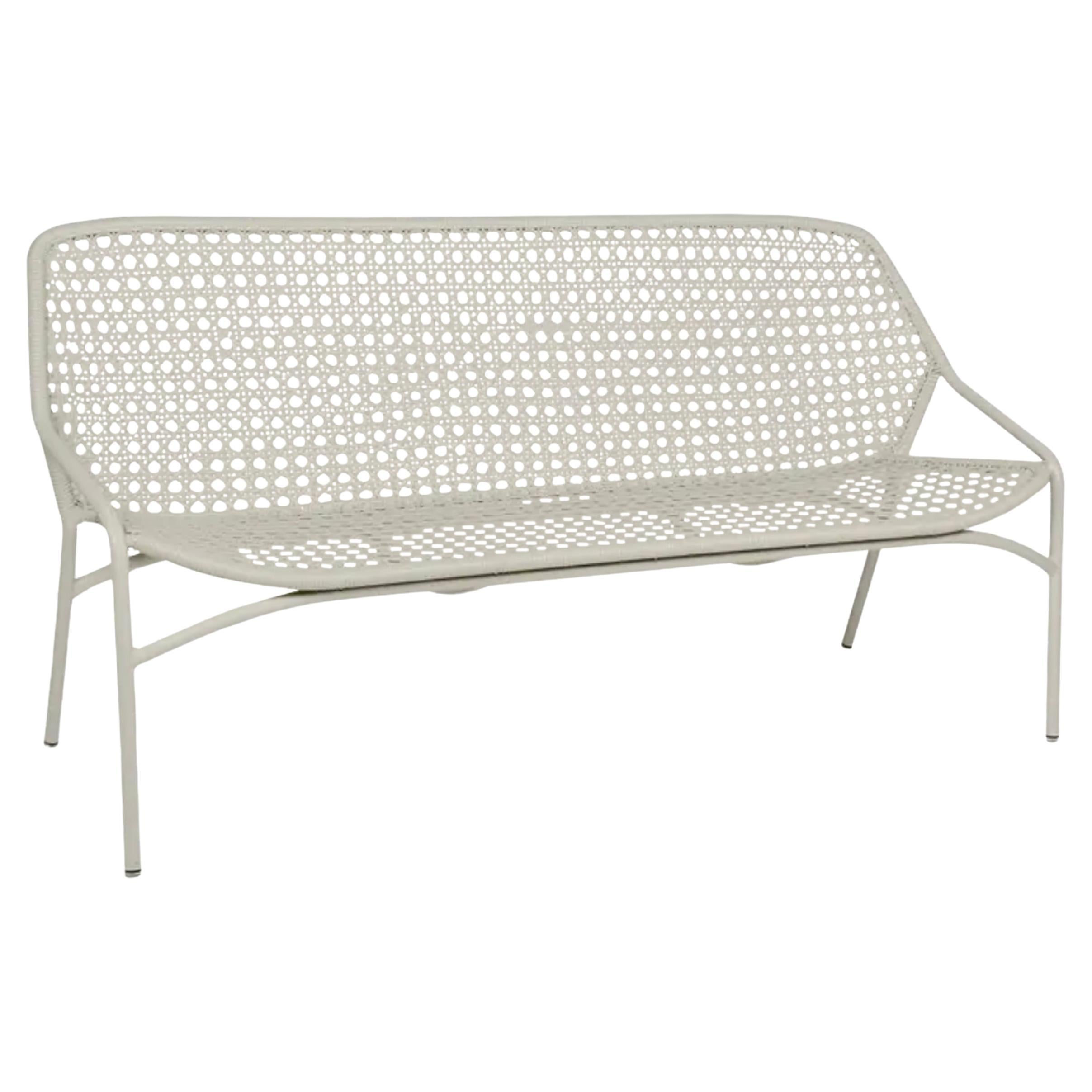 Fermob - Banco Croisette 3 plazas XL - Gris arcilla