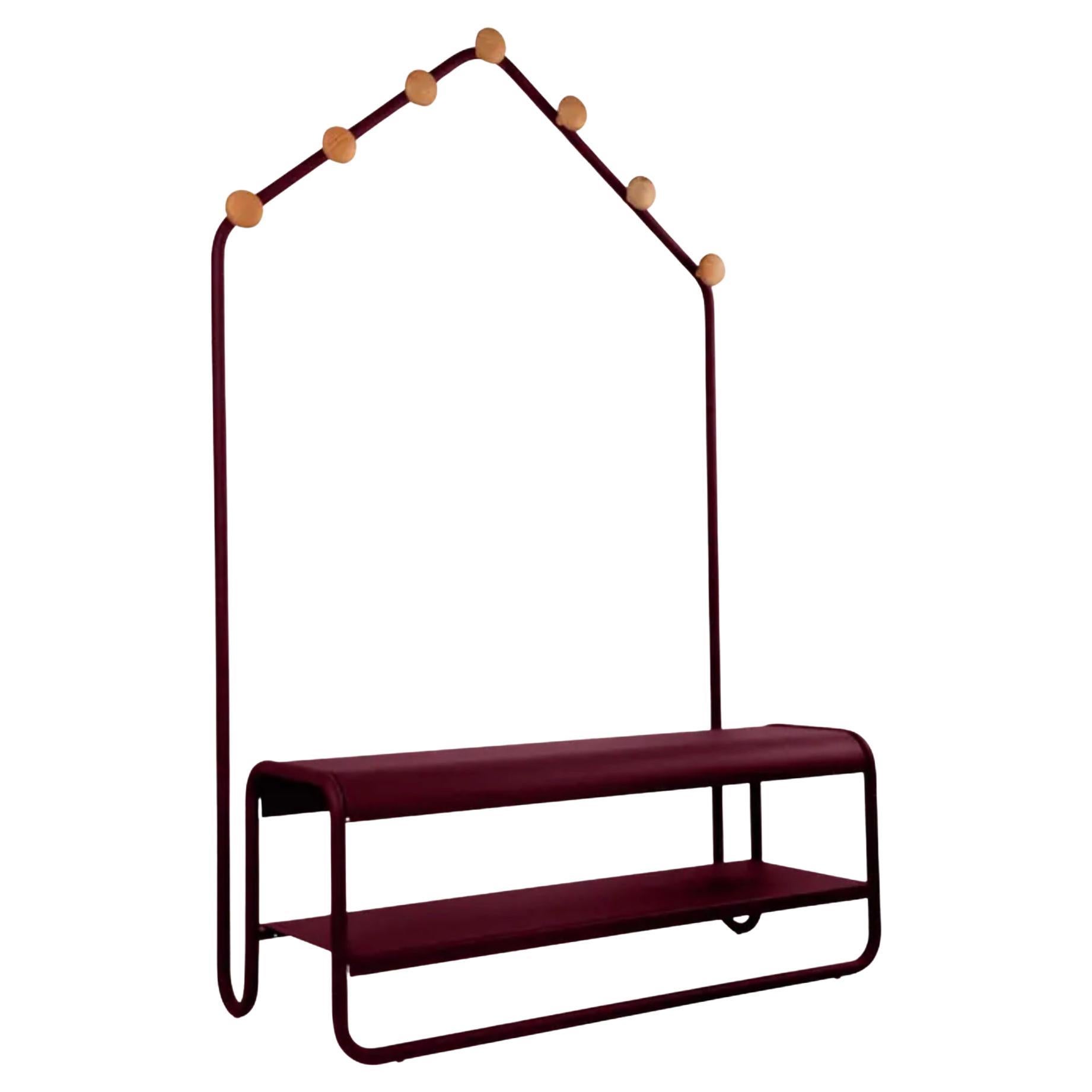 Fermob – FUNAMBULE Cloakroom Bench - Black Cherry