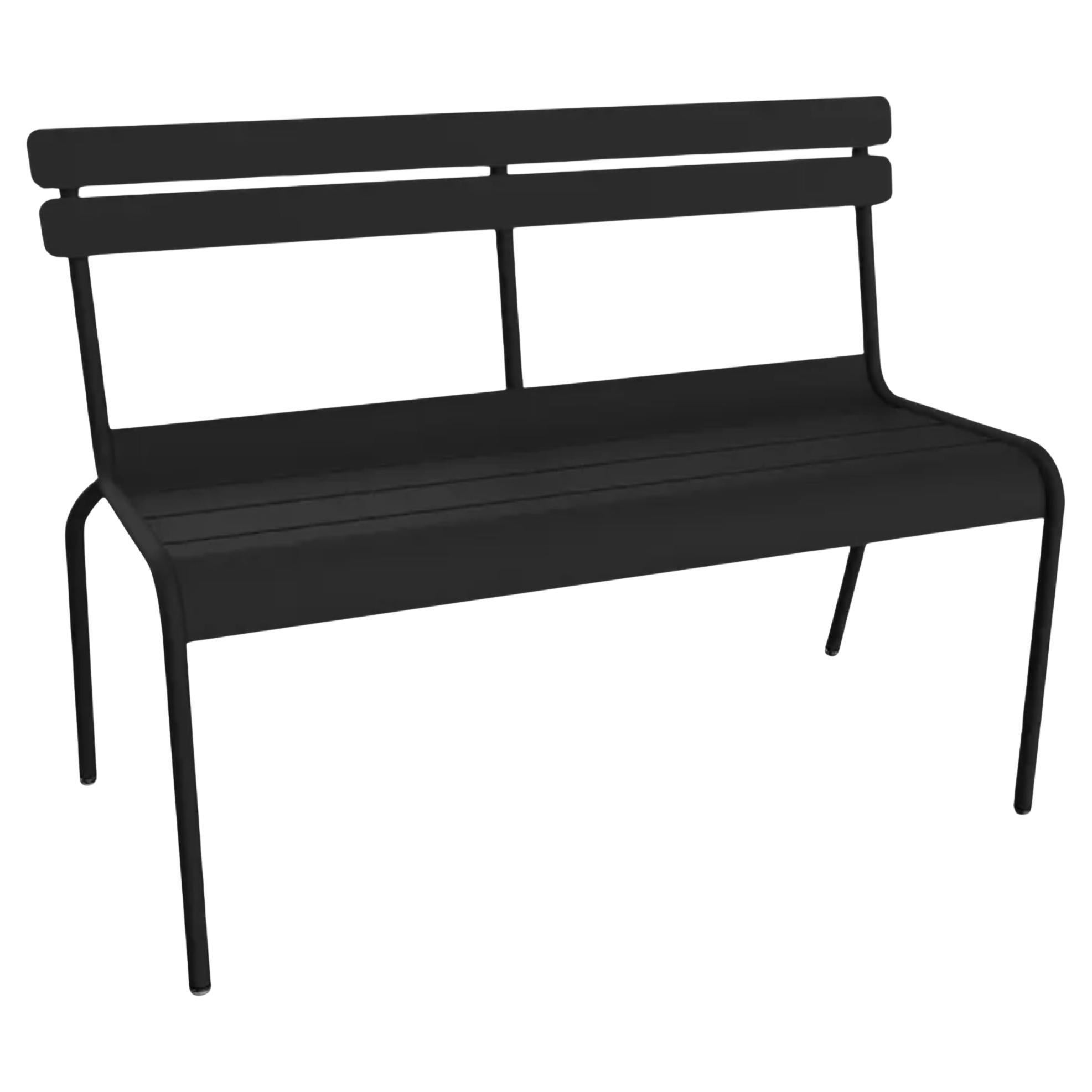 Fermob - Luxembourg 2/3-Seater Bench with Backrest - Anthracite For Sale